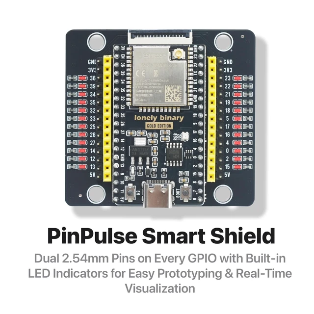 Alt view image 2 of 5 - Lonely Binary ESP32 WROOM-32UE IPEX Antenna GPIO LED for C++