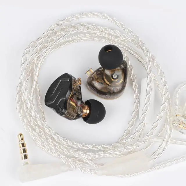 Alt view image 2 of 5 - HIFIXAUDIO KZ ZSN Pro X Hybrid HiFi Earphones, 1BA + 1DD Dual Driver, Zinc Alloy Metal Shell, Detachable Recessed 2Pin Cable, Ergonomic in Ear Monitor for Premium Sound (with Mic, Black)
