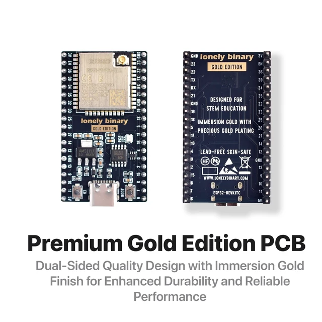 Alt view image 3 of 5 - Lonely Binary ESP32 WROOM-32UE IPEX Antenna GPIO LED for C++