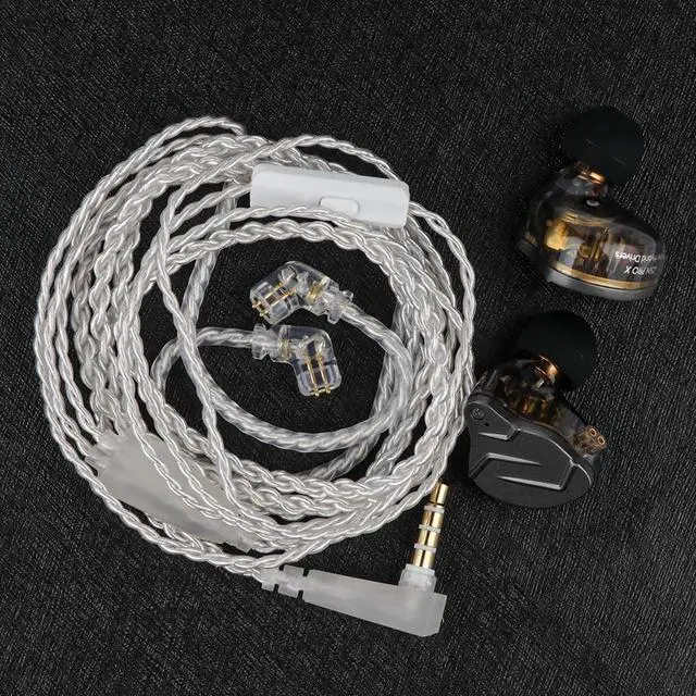Alt view image 5 of 5 - HIFIXAUDIO KZ ZSN Pro X Hybrid HiFi Earphones, 1BA + 1DD Dual Driver, Zinc Alloy Metal Shell, Detachable Recessed 2Pin Cable, Ergonomic in Ear Monitor for Premium Sound (with Mic, Black)
