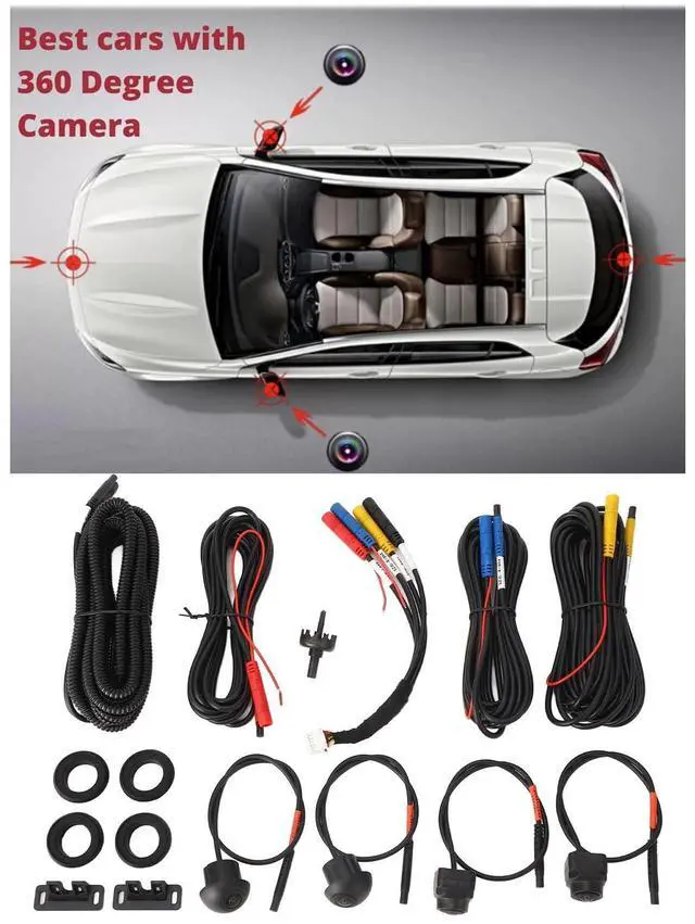 Alt view image 3 of 5 - 360 Degree Car Camera , Easy Installation Panoramic Surround View Camera System IP68AHD High Resolution for Android Auto Radio (1080P)