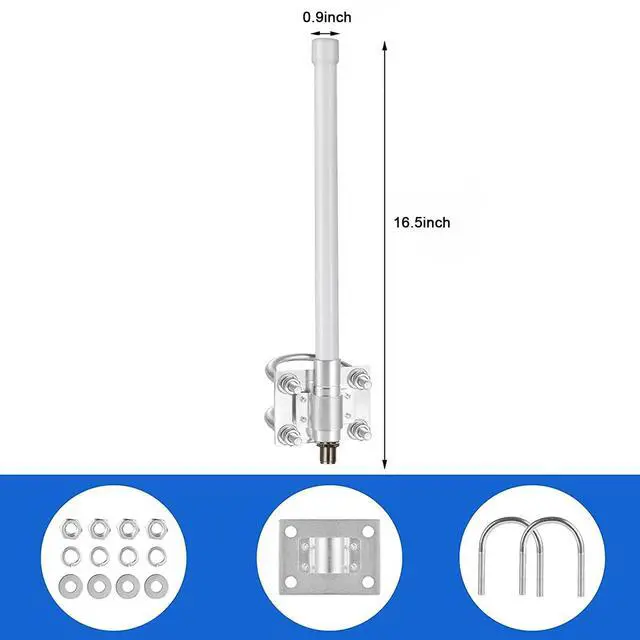 Alt view image 2 of 5 - 1090MHz 978MHz Dual Band ADS-B Antenna Flightaware Outdoor 5dBi Fiberglass Antenna with 10ft Extension SMA Cable, Increase Catching Distance and Number, Eifagur