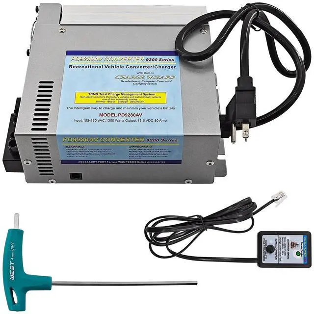 Main image of Rv Power Converter/Inverter/Charger PD9280 12V 80 Amp Built-in Charge Wizard Compatible with Progressive Dynamics PD9280AV 9200 Series Converter/Charger for Camper Caravans