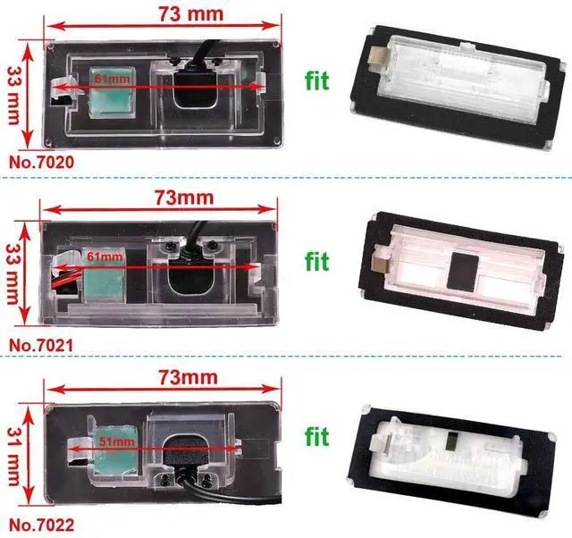 Alt view image 5 of 5 - Waterproof License Plate Rear View Backup Camera,Night Vision Reversing Camera Replacement for BMW 3er E46 316i 318d 318i 320d 320i 323i 325i 325xi 328i 330d 330i 330xd 330xi 316Ti(No.7021)