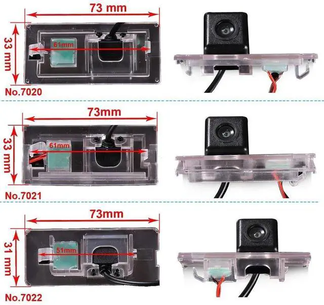 Alt view image 4 of 5 - Waterproof License Plate Rear View Backup Camera,Night Vision Reversing Camera Replacement for BMW 3er E46 316i 318d 318i 320d 320i 323i 325i 325xi 328i 330d 330i 330xd 330xi 316Ti(No.7021)
