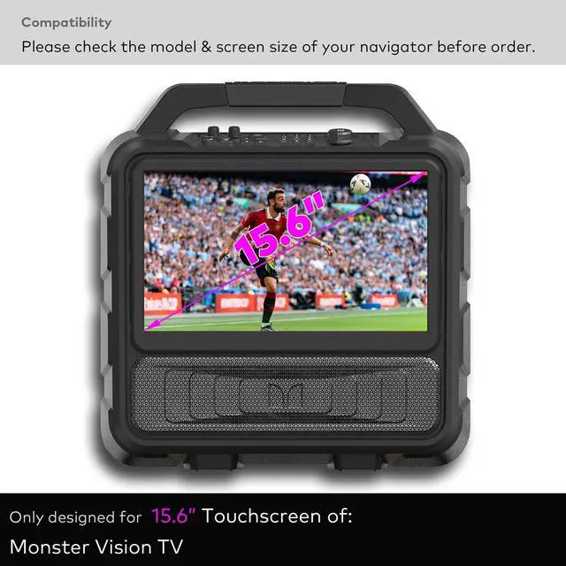 Alt view image 2 of 5 - INNOSURE Premium Tempered Glass Screen Protector designed for Monster Vision Portable TV Entertainment System 15.6" Display Touchscreen 9H Anti Scratch (HD Clear)