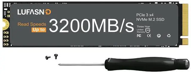 Main image of Lufasnd 1TB M.2 NVMe SSD 2280, PCIe Gen3 x4 Internal Solid State Drive, Up to 3200MB/s, 3D NAND TLC with SLC Cache, High-Speed Storage Upgrade for Laptop & Desktop PC