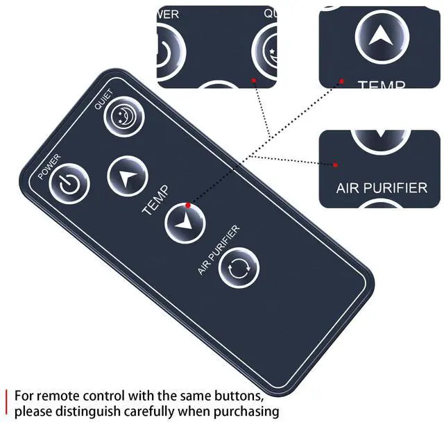 Alt view image 3 of 3 - New Heater Remote Control Replacement fit for EdenPURE A5152 Gen2 A5095 Gen2 Pure PTC Portable Room Heater