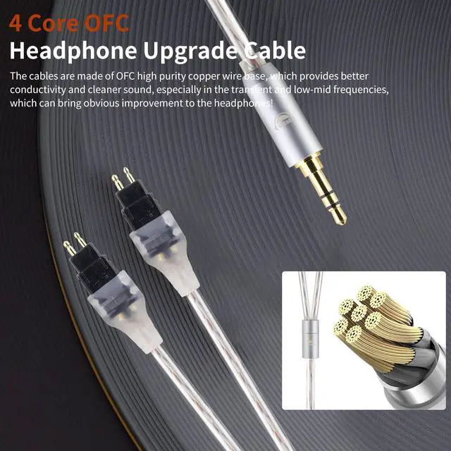 Alt view image 5 of 5 - okcsc HD580 to 2.5MM Upgraded Replacement Cable for SENNHEISER Earphones Cable 4 Core for SENNHEISER HD580 HD600 HD650 HD25 HD660S HD565 HD545 4.92FT 2.5MM