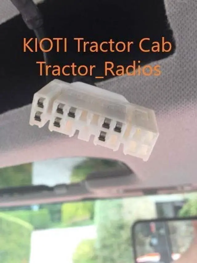 Alt view image 3 of 5 - KIOTI Radio Wire Pigtail Harness Part # TR-1500 NX RX DK CK Connector CD in Dash Stereo Plug Orange Tractor