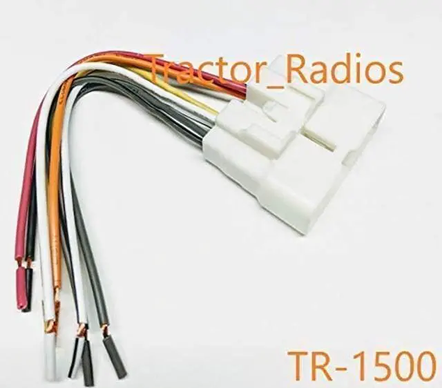 Alt view image 2 of 5 - KIOTI Radio Wire Pigtail Harness Part # TR-1500 NX RX DK CK Connector CD in Dash Stereo Plug Orange Tractor