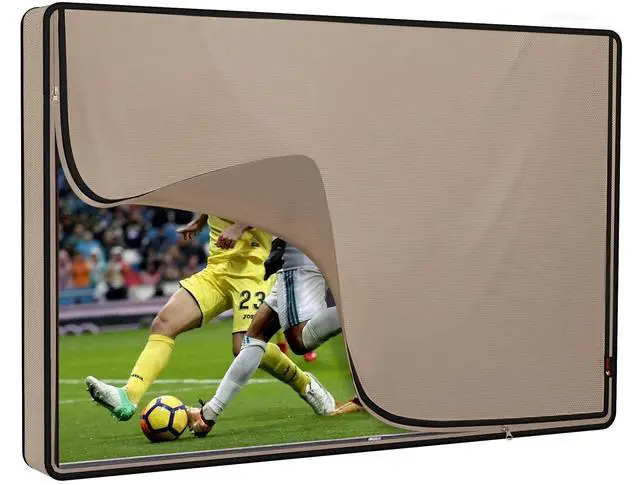 Main image of iBirdie Outdoor TV Cover 48 to 50 inch Waterproof, Cover Size 47.5"W x 30"H, Weatherproof, with Zipper for Outside Flat Screen 48 to 50 inch TV, Brown, 600D Thick Fabric Protector