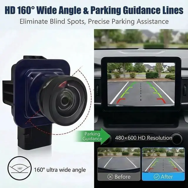 Alt view image 5 of 5 - Rear View Backup Parking Camera for Ford Fusion 2013 2014 2015 2016 Original Replacement Plug and Play High Resolution OE# ES7Z-19G490-A