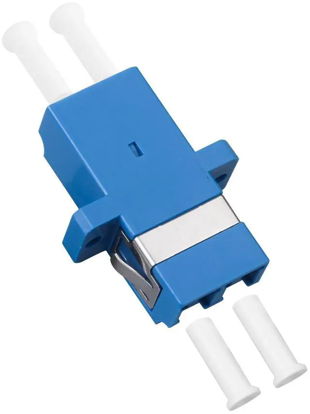 Alt view image 3 of 5 - Xunsomten - 100 pcs LC to LC Fiber Optic Coupler Adapter LC Coupler Duplex Singlemode (SM) Fiber Optic Cable Adapter LC-LC Duplex Single Mode Connector