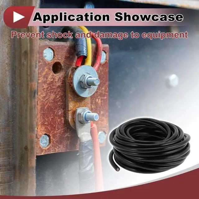 Alt view image 3 of 5 - HEROFFIX Ground Wire Power Wire 33FT Black TC 1 Pc 16AWG 8 Conductor Fully Insulated & Soft Touch Jacket Universal