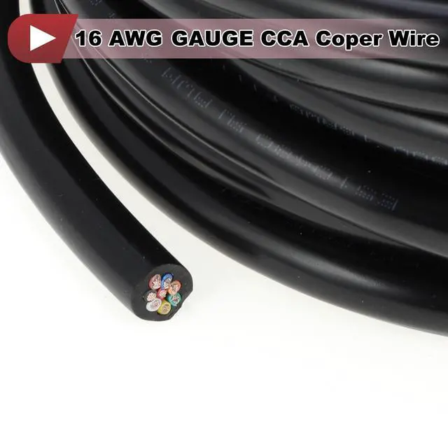 Alt view image 5 of 5 - HEROFFIX Ground Wire Power Wire 33FT Black TC 1 Pc 16AWG 8 Conductor Fully Insulated & Soft Touch Jacket Universal