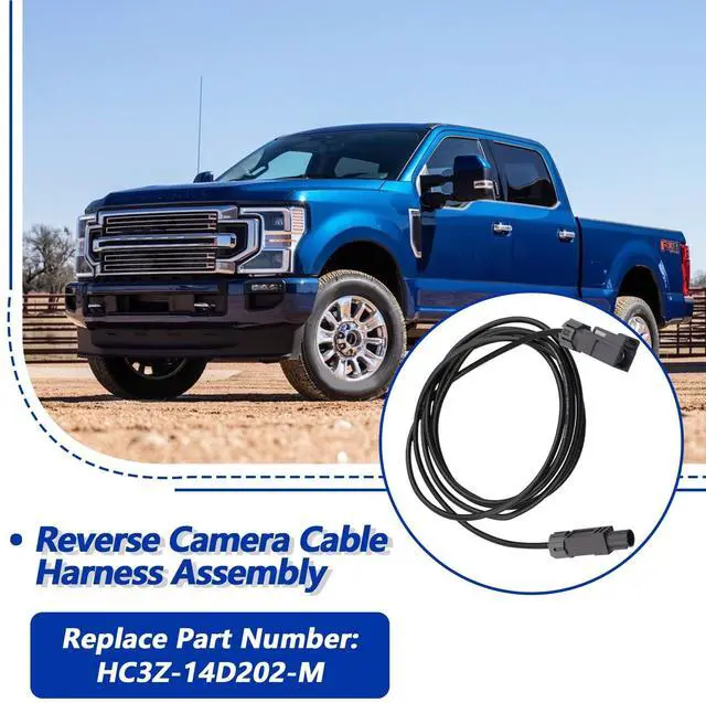 Alt view image 2 of 5 - HC3Z-14D202-M Reverse Camera Cable Harness Assembly Fit for Ford 2017-2022 F-250 F-350 Super Duty w/Towing System