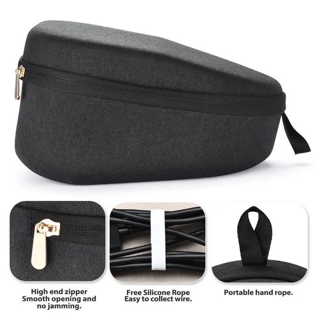 Alt view image 4 of 5 - DGSYMLXGS Headphone Storage case for Sony Pulse Elite Headset, Portable Built-in Magnetic Design Gaming Headphone Storage case (Black)
