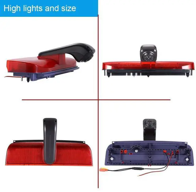 Alt view image 3 of 5 - Car Third Roof Top Mount Brake Lamp Light Rear View Reverse Parking Camera,Replacement for Van Ford Transit Connect 2 II/XL Cargo Titanium Passenger Wagon 2014-2022(Part Number: DT11-13R601-AE)