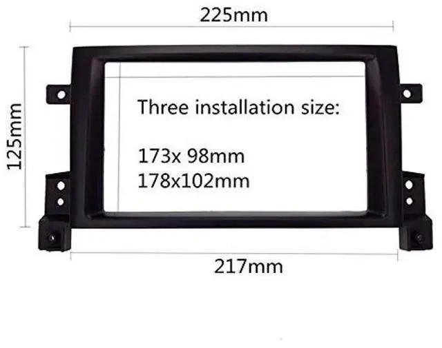 Alt view image 3 of 5 - YuYue Radio Stereo Panel for Suzuki Grand Vitara 2005 2006 2007 2008-2017 2 Din Car Radio Frame Fascia Panel DVD Stereo CD Panel Dash Mount Refit Installation Trim Kit Frame (Black)