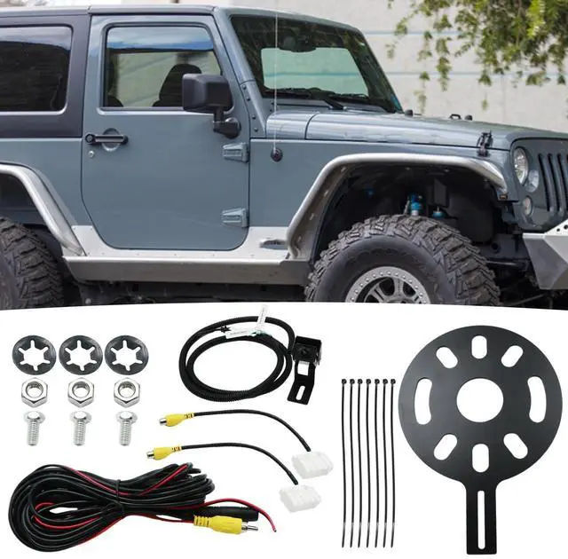 Alt view image 4 of 5 - Newnessai Adjustable Spare Tire Backup Camera, Rear View Reverse Parking Camera, Replacement for Jeep Wrangler JK 2007-2018 Rubicon 2007-2020, Replacement for Hummer H3 2005-2010