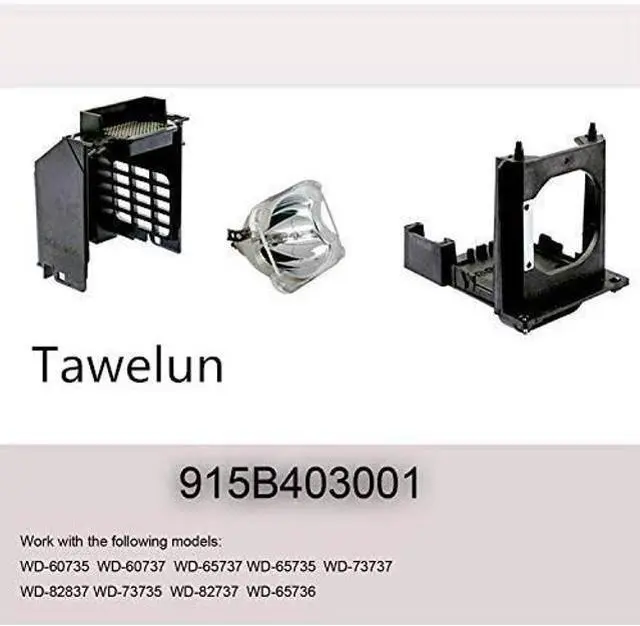 Alt view image 3 of 5 - Tawelun 915B403001 Replacement Lamp 915B403001 Projection Replacement Lamp with Housing for WD-60735, WD-60737, WD-60C8, WD-82837, WD-73737