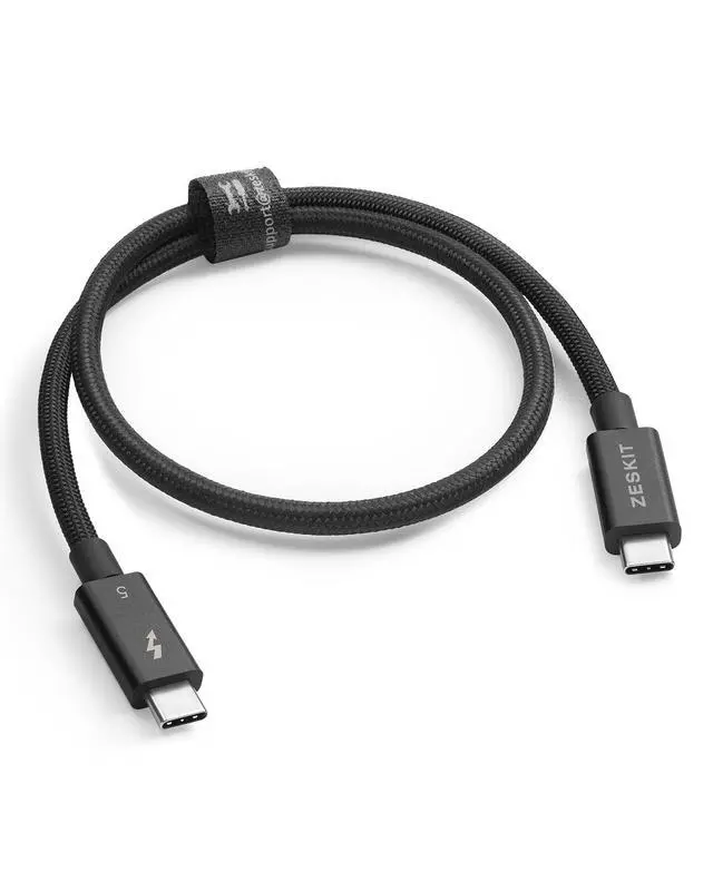 Alt view image 3 of 5 - Zeskit Certified Thunderbolt 5 Cable 120Gbps 240W, 1m Braided