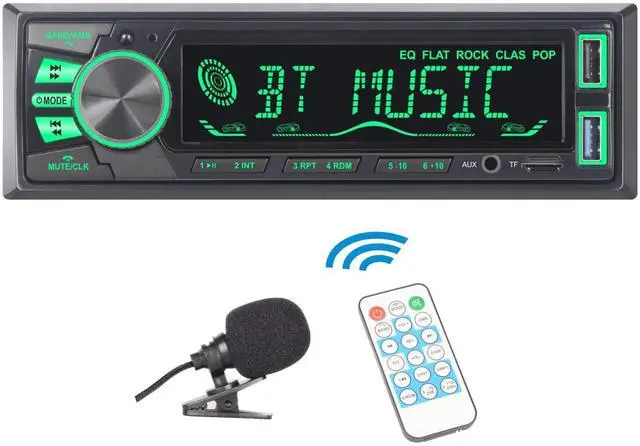 Main image of LXKLSZ Car Stereo Bluetooth Single Din LCD Audio Radio with Brightness Adjustment APP Control MP3 Player Supports Hands Free Calling AM/FM Radio AUX Input TF/EQ/USB Fast Charging Radio Receiver