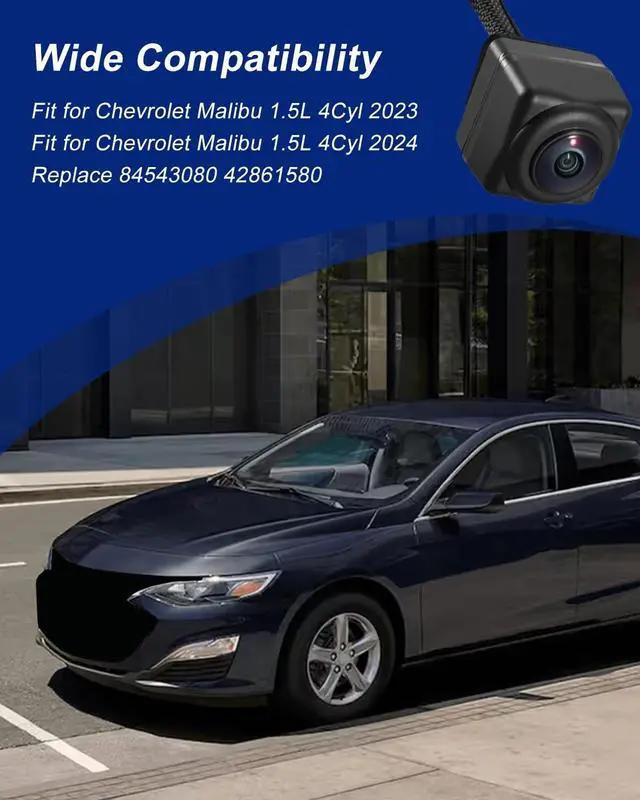 Alt view image 5 of 5 - Car Rear View Backup Camera Fit for Chevrolet Chevy Malibu 1.5L 4Cyl 2023 2024 Replace 84543080 42861580, Camera Reverse Parking Assist Installation Monitor System