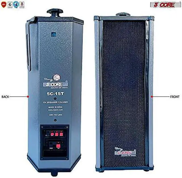 Alt view image 2 of 7 - Outdoor Speaker Wall Speaker Surround Sound Indoor Home Patio Garden 2 Pieces 5 Core Grey; 15 Wattage