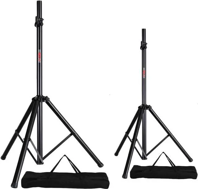 Alt view image 2 of 7 - 5 Core 2 Pieces PA Speaker Stands Adjustable Height Professional Heavy Duty Tripod Mounting Bracket; Pieces Carrying Bag; Extend from 40 to 72 inches; Black - Supports 132 lbs SS HD 2PK BLK BAG
