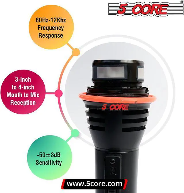 Alt view image 3 of 7 - 5 Core Microphone Pro Microfono Dynamic Mic XLR Audio Cardiod Vocal Karaoke A-54