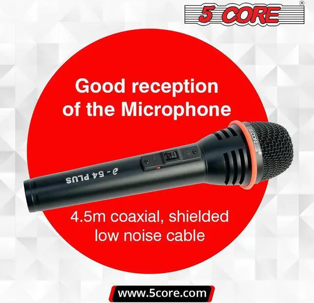 Alt view image 7 of 7 - 5 Core Microphone Pro Microfono Dynamic Mic XLR Audio Cardiod Vocal Karaoke A-54