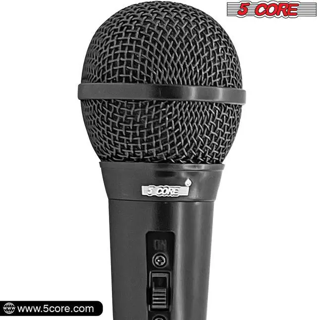 Alt view image 3 of 7 - 5 CORE Premium Vocal Dynamic Cardioid Handheld Microphone Unidirectional Mic with 16ft Detachable XLR Cable to ¼ inch Audio Jack and On/Off Switch for Karaoke Singing PM 101 Black