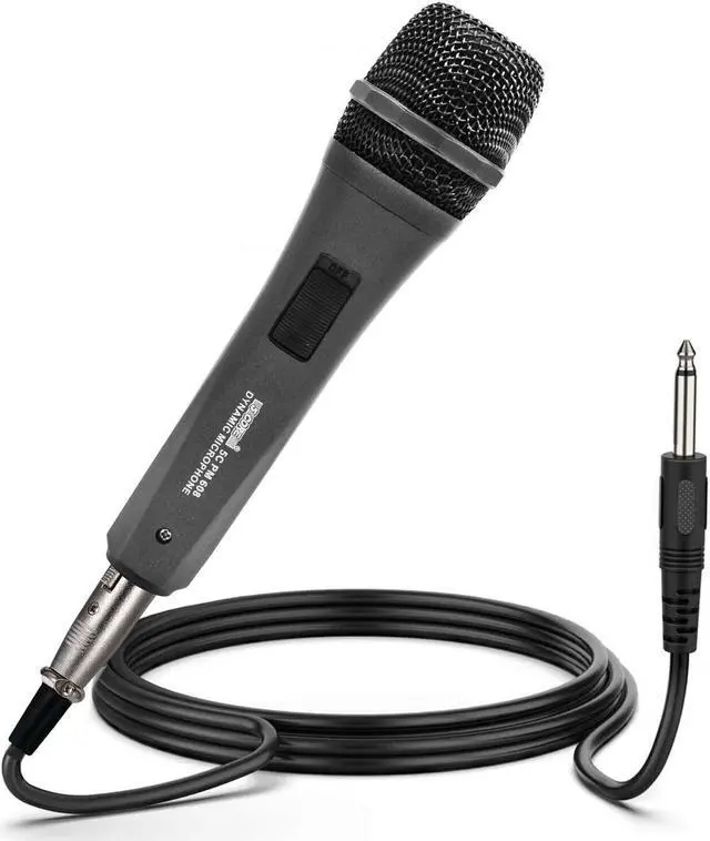 Main image of 5 CORE Premium Vocal Dynamic Cardioid Handheld Microphone Neodymium Magnet Unidirectional Mic;  16ft Detachable XLR Deluxe Cable to ¼ Audio Jack;  On/Off Switch for Karaoke Singing PM 608