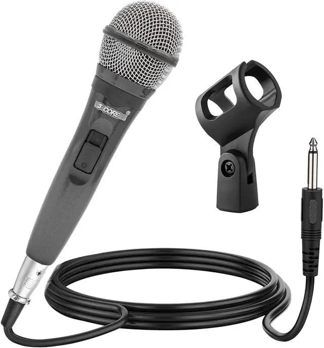 Main image of 5 CORE Premium Vocal Dynamic Cardioid Handheld Microphone Unidirectional Mic with 16ft Detachable XLR Cable to ¼ inch Audio Jack and On/Off Switch for Karaoke Singing PM 600