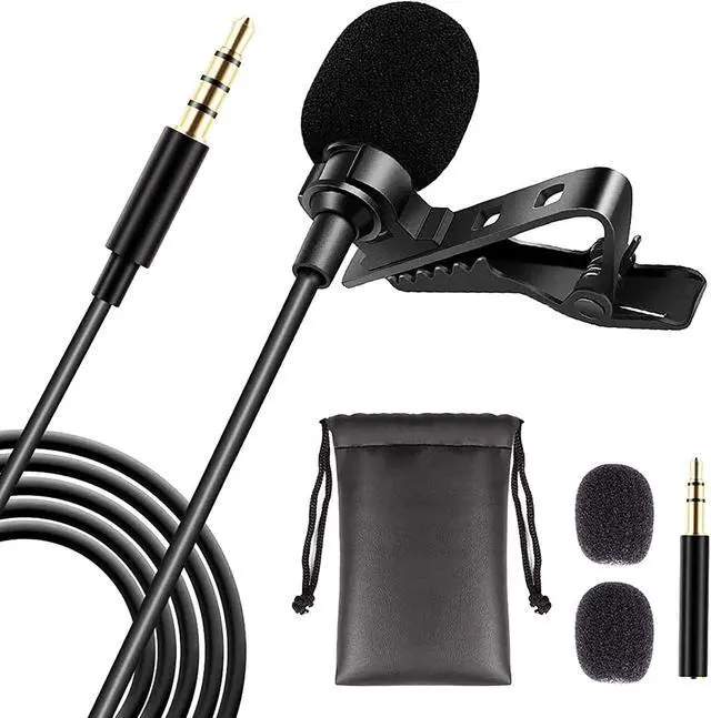 Main image of 5Core Lavalier Microphone 3.5mm Clip-On Mic for Android DSLR Tiktok Youtube Vlog CM MOB 2M