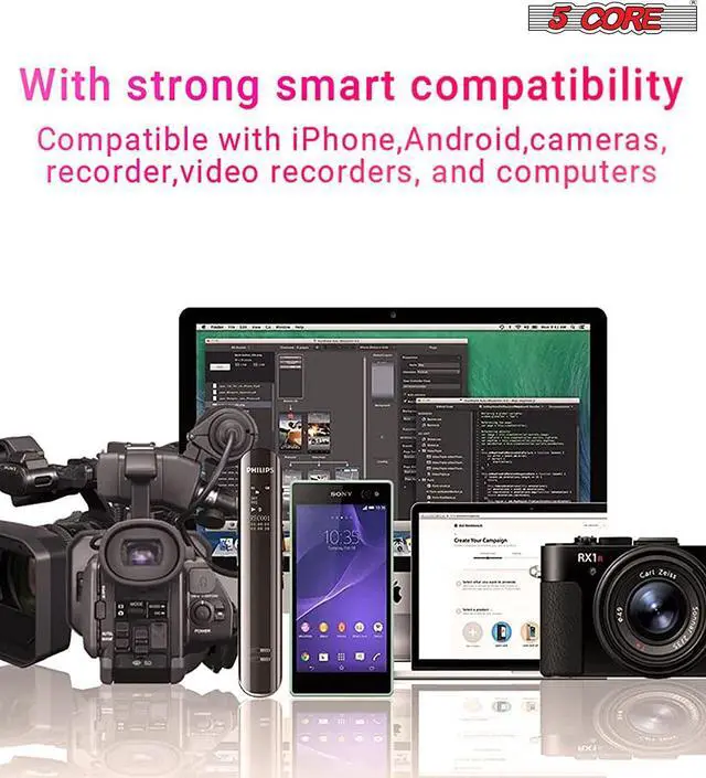 Alt view image 4 of 7 - 5Core Lavalier Microphone 3.5mm Clip-On Mic for Android DSLR Tiktok Youtube Vlog CM MOB 2M