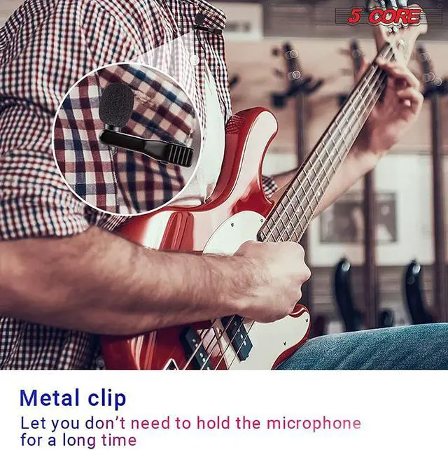 Alt view image 7 of 7 - 5Core Lavalier Microphone 3.5mm Clip-On Mic for Android DSLR Tiktok Youtube Vlog CM MOB 2M