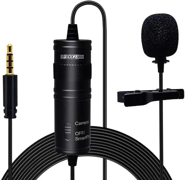 Alt view image 11 of 11 - 5 Core Professional Microphone Lavalier Mic Microphone for Phone, Clip on Lav Microfono CM 001