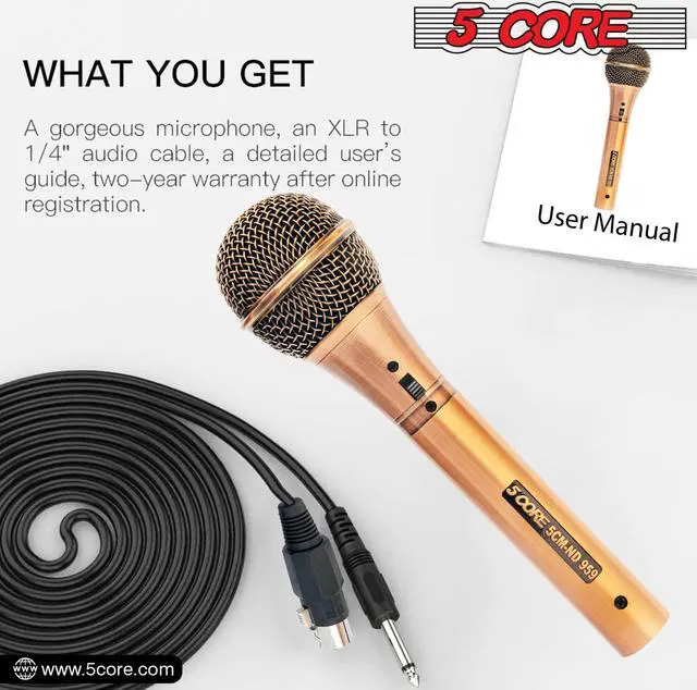 Alt view image 5 of 7 - 5 Core Professional Microphone Audio Dynamic Cardiod Karaoke Singing Wired Mic Music Recording Karaoke Microphone 5 Core PM625 (ND-959 Elantra)