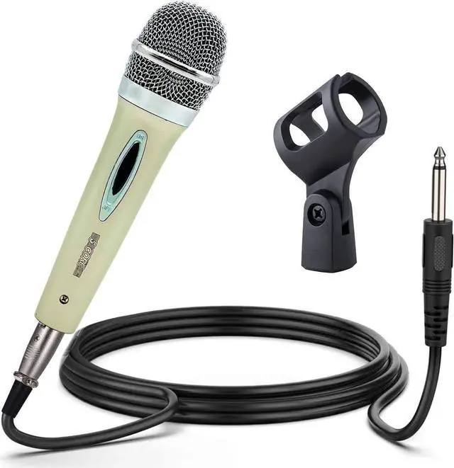 Main image of 5 Core Premium Vocal Dynamic Cardioid Handheld Microphone Unidirectional Mic with 12ft Detachable XLR Cable to ¼ inch Audio Jack and On/Off Switch for Karaoke Singing (White) PM 286 WH