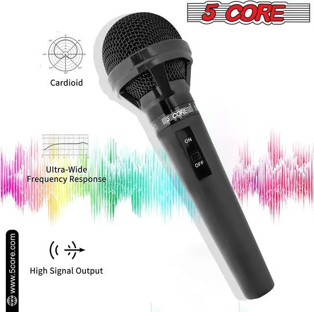 Alt view image 3 of 7 - Professional Microphone Audio Dynamic Cardiod Karaoke Singing Wired Mic Music Recording Karaoke Microphone 5 Core PM625 Ratings (MIC 260)