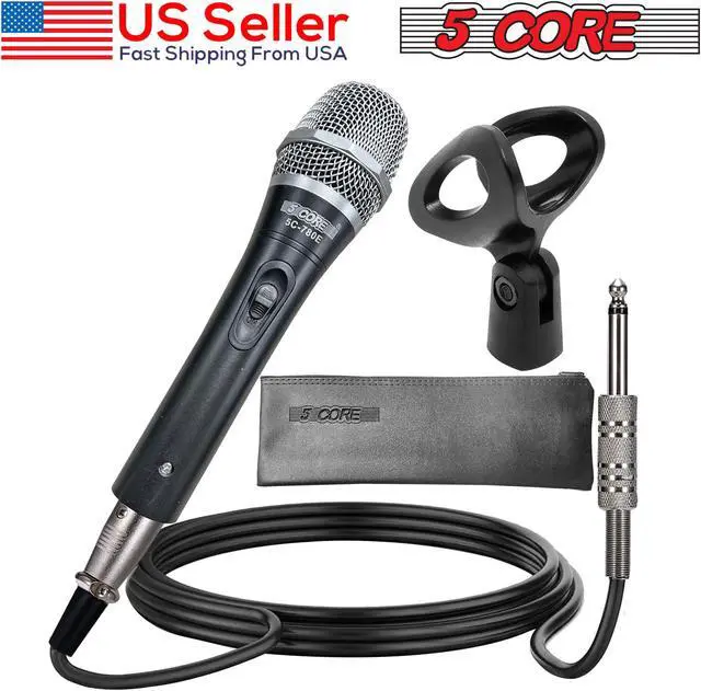 Alt view image 2 of 7 - Microphone Professional Audio Dynamic Cardiod Karaoke Singing Dj Audio Hand held Wired Music 5 Core ND-7800x