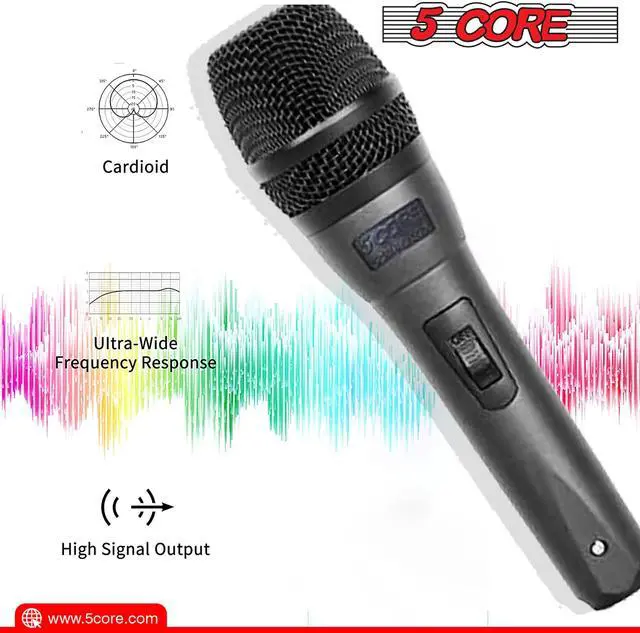 Alt view image 7 of 7 - 5 Core Professional Microphone Audio Dynamic Cardiod Karaoke Singing Wired Mic Music Recording Karaoke Microphone ND-32 ARMEX