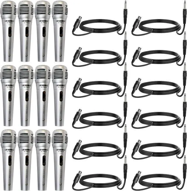Main image of 5Core Dynamic Microphone XLR Audio Cardioid Mic Vocal Karaoke Singing PM-66K 1 Pair