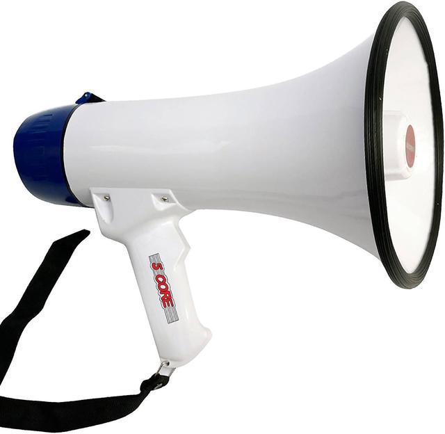 5Core Megaphone Handheld Bullhorn Cheer Loudspeaker Bull Horn Speaker  Megaphono Siren Sling Strap Portable 20R WoB 