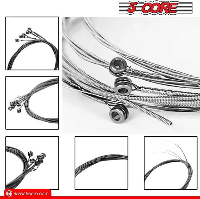Alt view image 2 of 7 - 5 Core Electric Guitar Strings; Pure Nickel Guitar Strings .010-.048 Guitar Strings Electric 6 String set GS EL NK