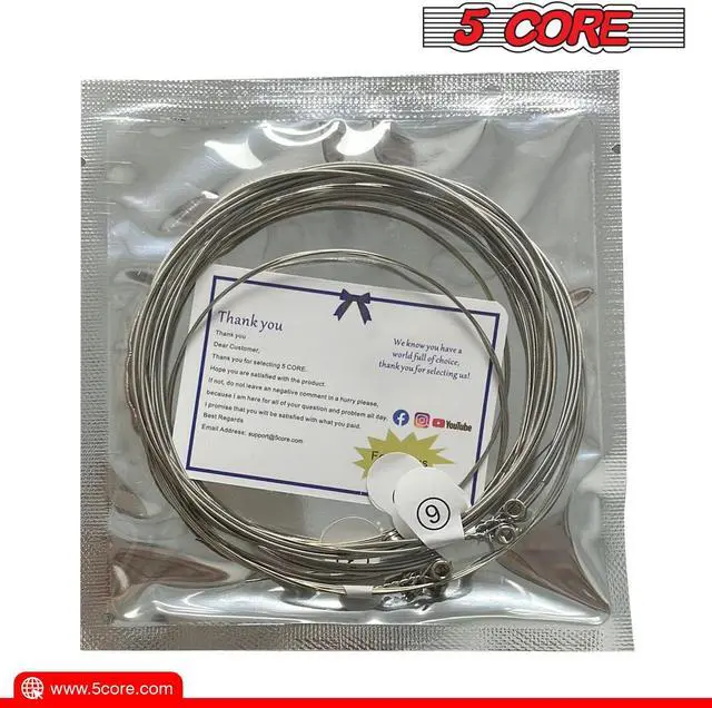 Alt view image 4 of 7 - 5 Core Electric Guitar Strings; Pure Nickel Guitar Strings .010-.048 Guitar Strings Electric 6 String set GS EL NK