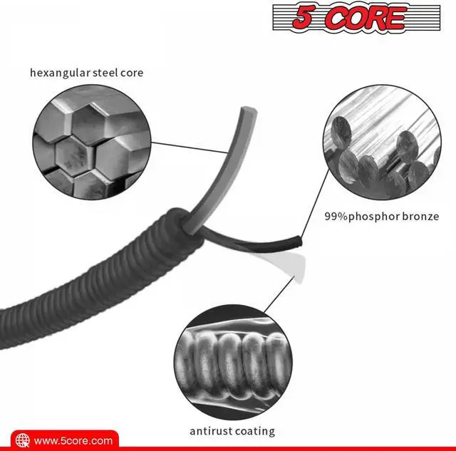 Alt view image 4 of 7 - Guitar strings Steel Acoustic guitar & bass accessories; Light; Package Corrosion-Free 5 Core GS AC
